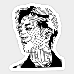 Minho line-shaded Sticker